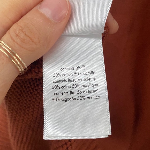 WeWoreWhat Long Sleeved Knit Burnt Orange Sweater Romper Half Button Size S/P - Picture 8 of 9